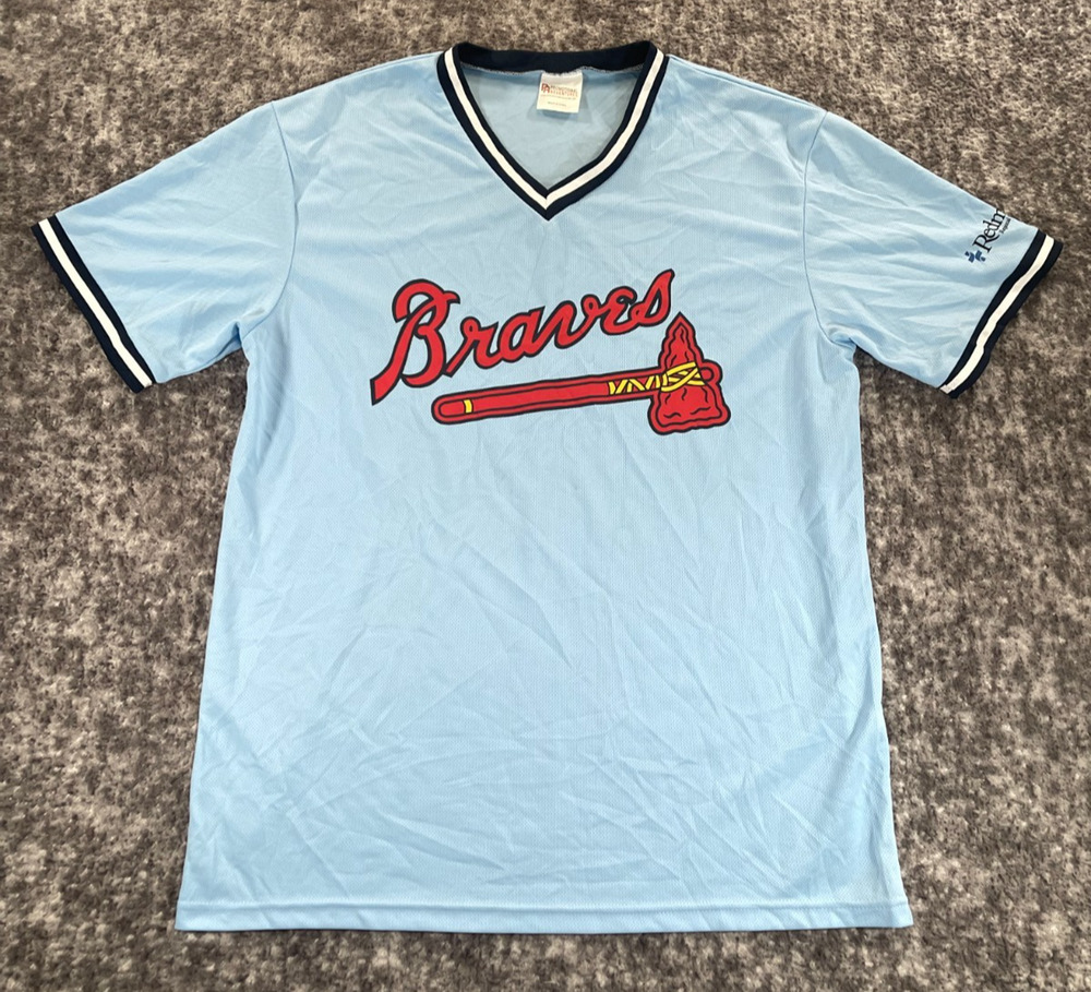 Atlanta Braves Powder Blue Stadium Giveaway Jersey Adult XL MLB Baseball